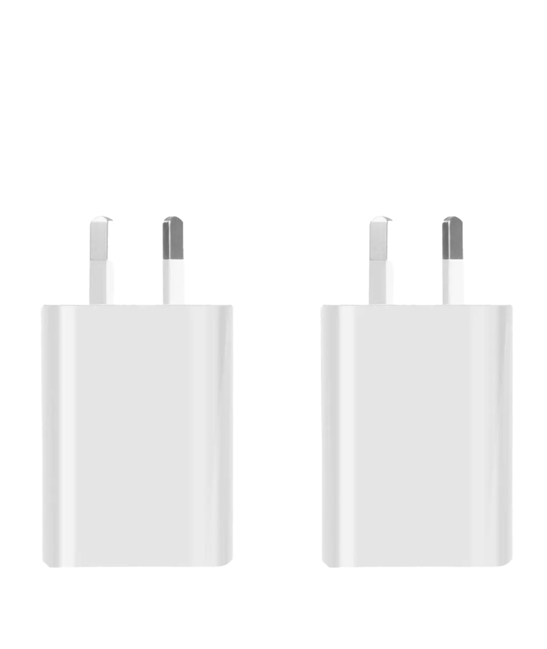 Photo of two power adapters included in the box.